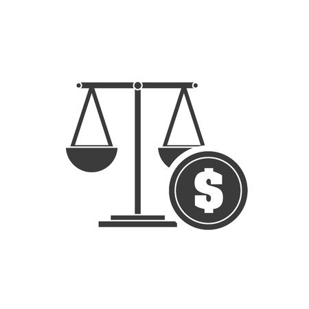 scale balance with finance icon vector illustration designのイラスト素材