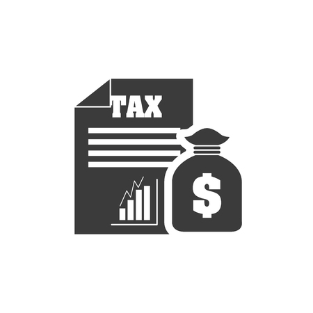 tax document with finance icon vector illustration designのイラスト素材