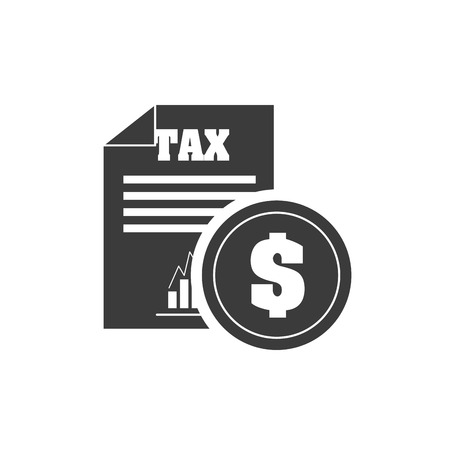 tax document with finance icon vector illustration designのイラスト素材
