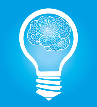 cartoon brain idea creative design isolated vector illustration eps 10のイラスト素材