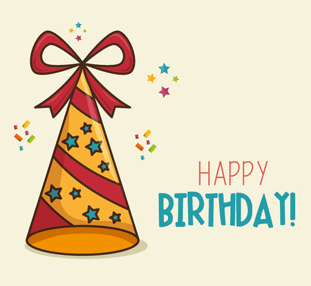 happy birthday design isolated vector illustration eps 10のイラスト素材