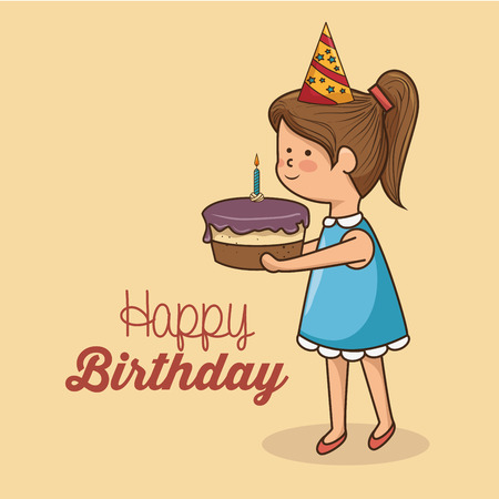 happy birthday design isolated vector illustration eps 10のイラスト素材