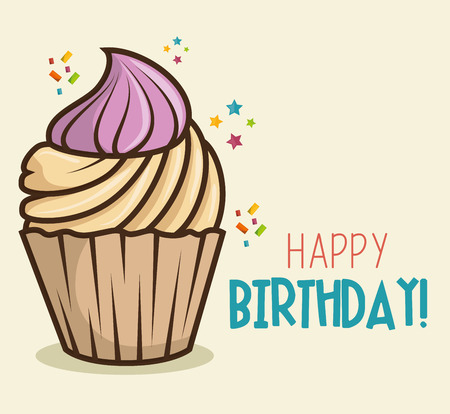 happy birthday design isolated vector illustration eps 10のイラスト素材