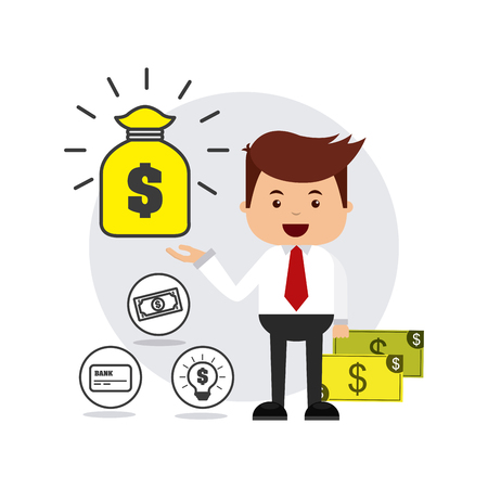 commerce and finance flat icons vector illustration designのイラスト素材