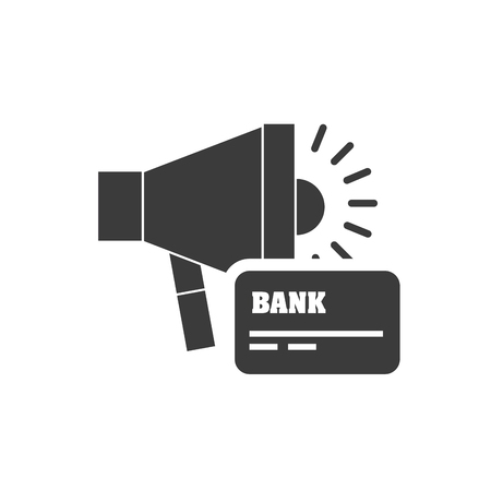 megaphone with finance icon vector illustration designのイラスト素材