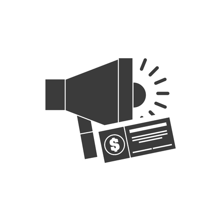 megaphone with finance icon vector illustration designのイラスト素材