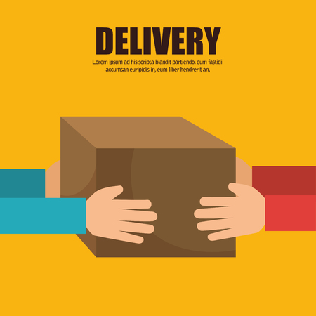 cardboard box cargo shipping design isolated vector illustration eps 10のイラスト素材