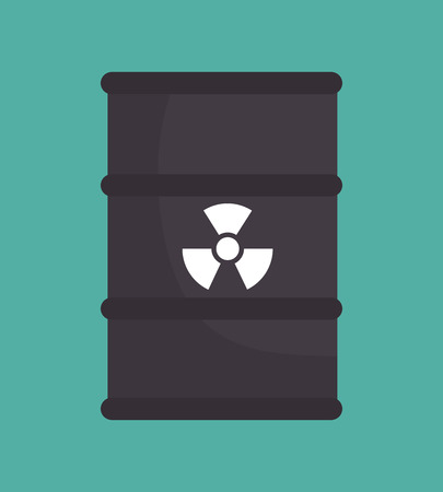 barrel nuclear radiation design isolated vector illustration eps 10のイラスト素材