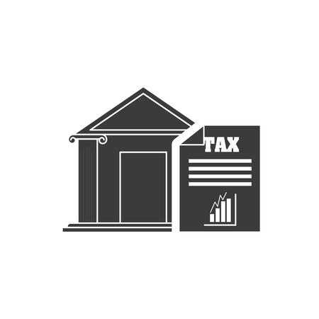 bank building with finance icon vector illustration designのイラスト素材
