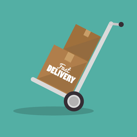 cardboard box cargo shipping design isolated vector illustration eps 10のイラスト素材