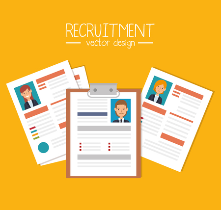 curriculum recruitment employee isolated vector illustration eps 10のイラスト素材