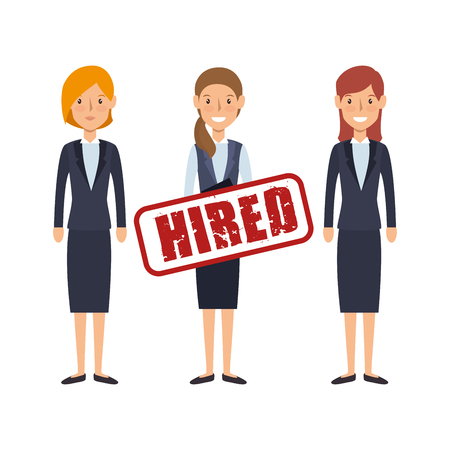 recruitment employee hired isolated vector illustration eps 10のイラスト素材