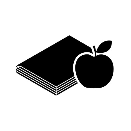 book with apple fruit icon vector illustration designのイラスト素材