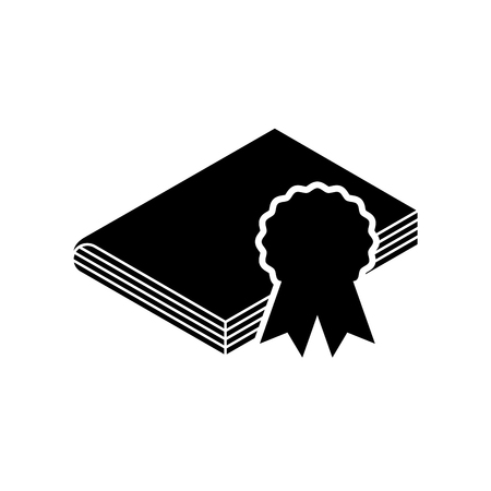textbook with medal icon vector illustration designのイラスト素材
