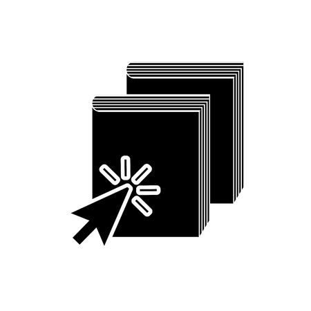 textbook with arrow pointer icon vector illustration designのイラスト素材