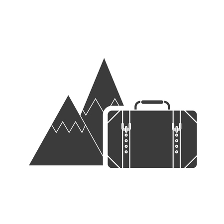 mountain with camping icon vector illustration designのイラスト素材