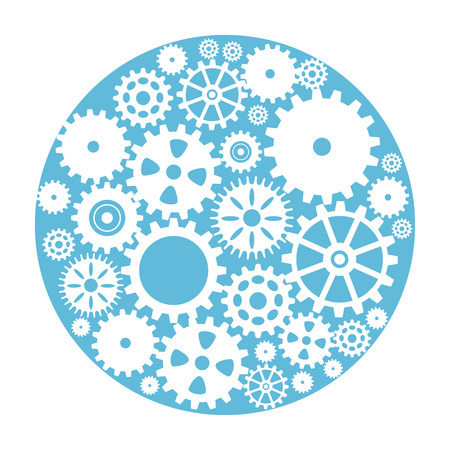 set gear wheel team work design isolated vector illustrationのイラスト素材