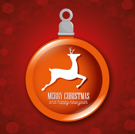 ball merry christmas design isolated vector illustration eps 10のイラスト素材