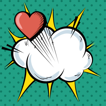 cartoon comic text pop art explosion vector illustration eps 10のイラスト素材