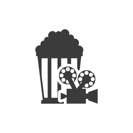 cinematographic camera with cinema icon vector illustration designのイラスト素材