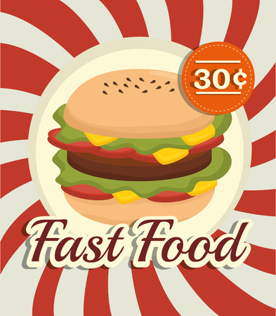 cartoon fast food design design vector illustration eps 10のイラスト素材
