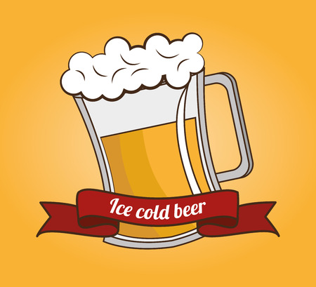 cartoon ice cool beer design design vector illustration eps 10のイラスト素材