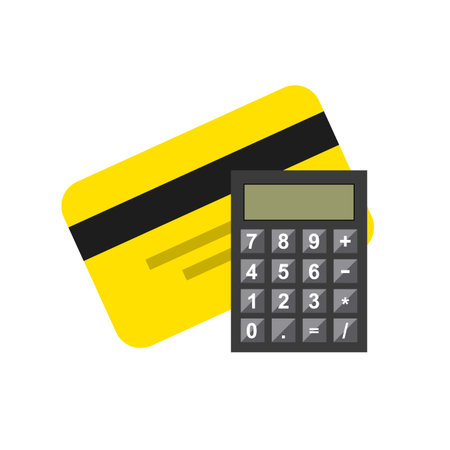 credit card with business icon vector illustration designのイラスト素材
