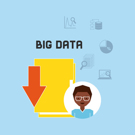 big data management icons vector illustration designのイラスト素材