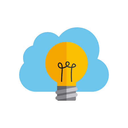 bulb light with business icon vector illustration designのイラスト素材