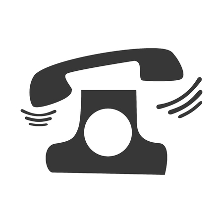 retro telephone icon. communication phone vintage element. vector illustrationのイラスト素材