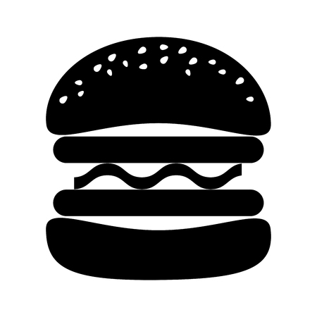 hamburger american traditional fast food. bread meat and vegetables. vector illustrationの写真素材
