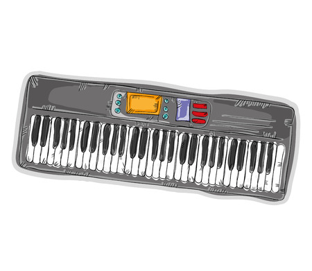 piano musical instrument. traditional music element. vector illustrationのイラスト素材