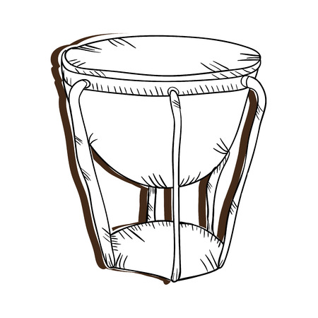 bongo drum musical instrument. traditional music element. vector illustrationのイラスト素材