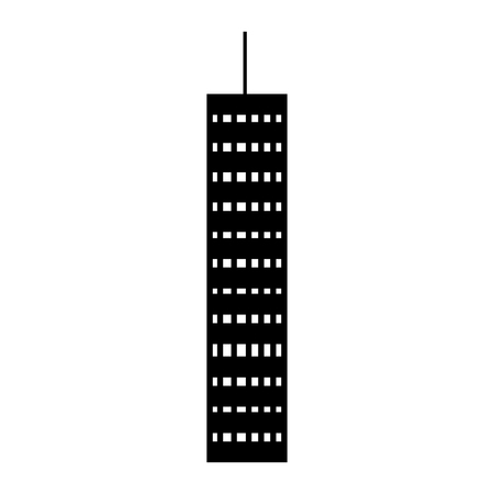 urban city tower building architecture. silhouette vector illustrationのイラスト素材