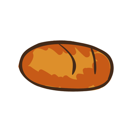 bread bakery food product. drawn design. vector illustrationのイラスト素材