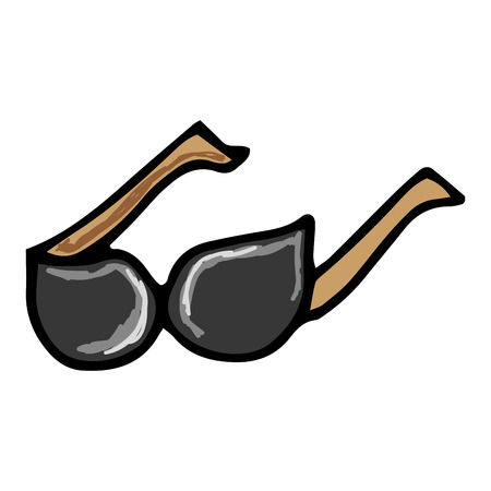 sunglasses accessory fashion eyewear. drawn design. vector illustrationのイラスト素材