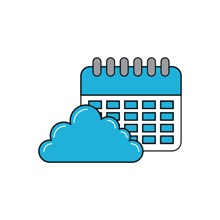 calendar with social media icon vector illustration designのイラスト素材