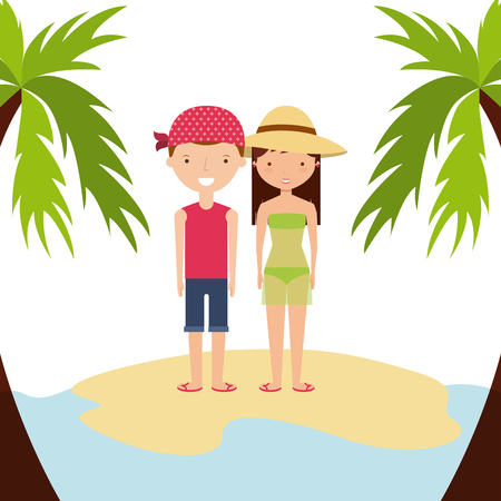 enjoy the vacations holidays vector illustration designのイラスト素材