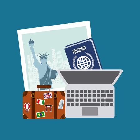 new york city holidays vector illustration designのイラスト素材