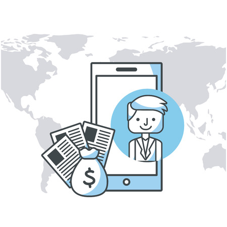 human resources flat line icons vector illustration designのイラスト素材