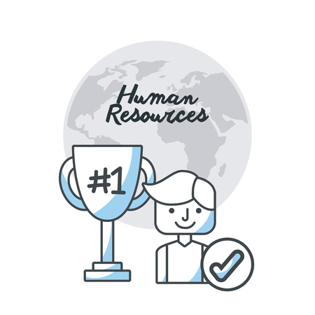 human resources flat line icons vector illustration designのイラスト素材