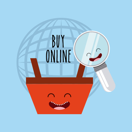 buy online character icon vector illustration designのイラスト素材