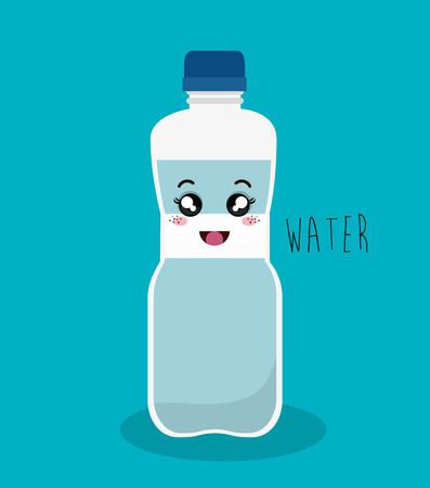 cartoon bottle water design isolated vector illustration eps 10のイラスト素材