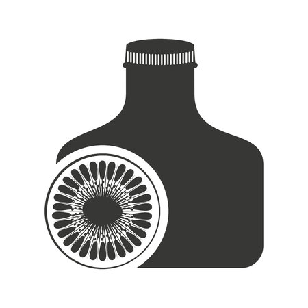 juice fruit bottle silhouette icon vector illustration designのイラスト素材