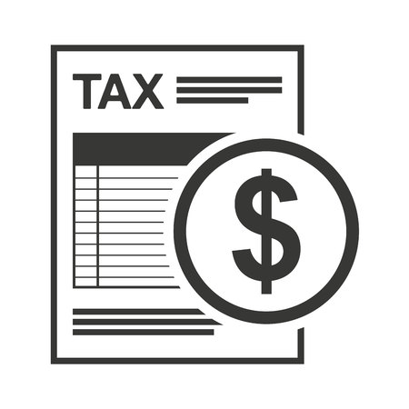 tax receip paper document vector illustration designのイラスト素材