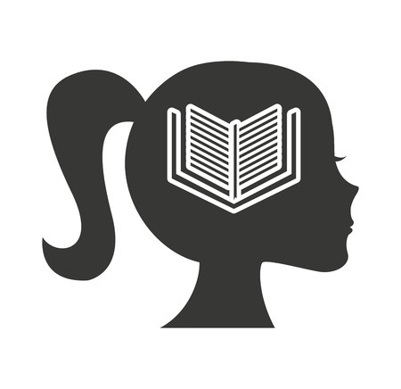 head profile human with education icon vector illustration designのイラスト素材