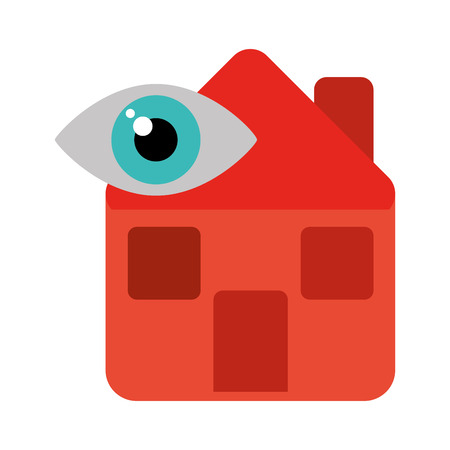 eye view security system icon vector illustration designのイラスト素材