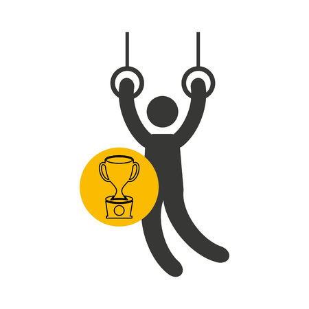 avatar winner trophy first place sport vector illustration designのイラスト素材