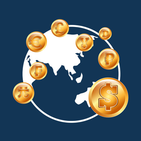 global economy planet concept vector illustration designのイラスト素材