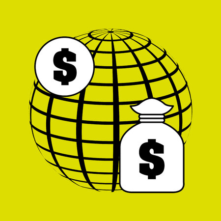 global economy planet concept vector illustration designのイラスト素材